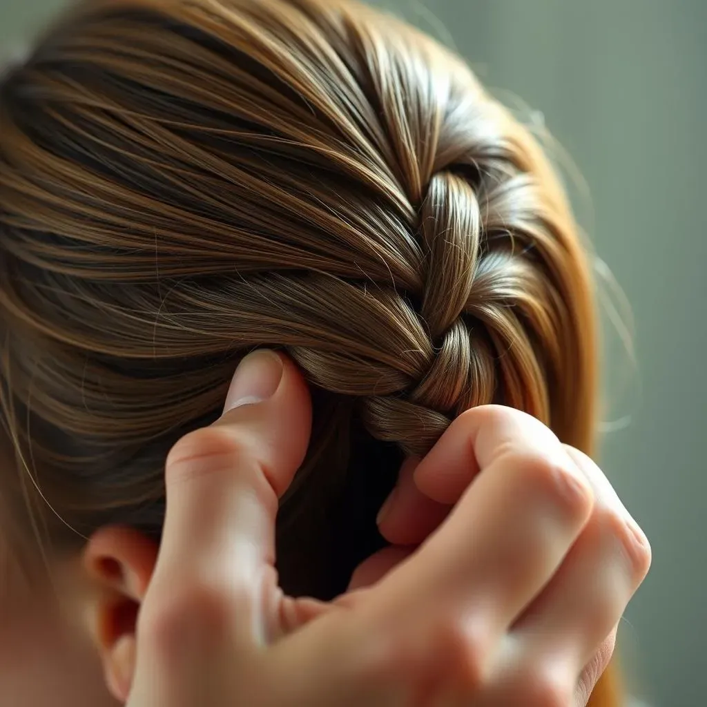 Creating the Base Braid for Your Rose Hairstyle