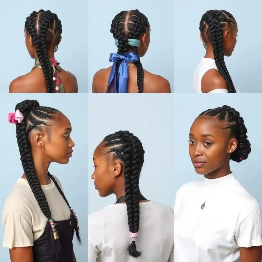 Different Ways to Rock the 4 Braids Look