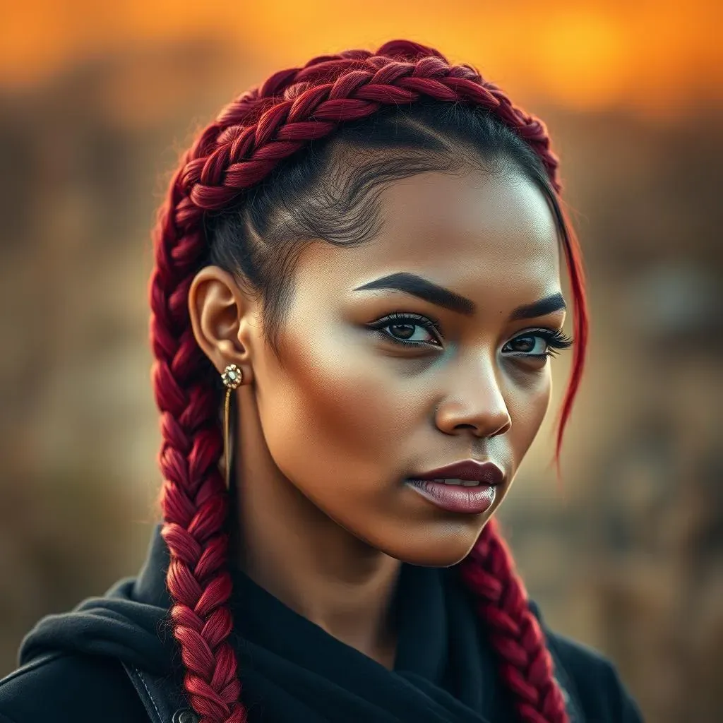 Red Braids: A Bold Statement