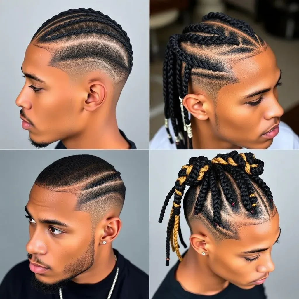 Styling Ideas: Diverse 4 Braids Hairstyles Men